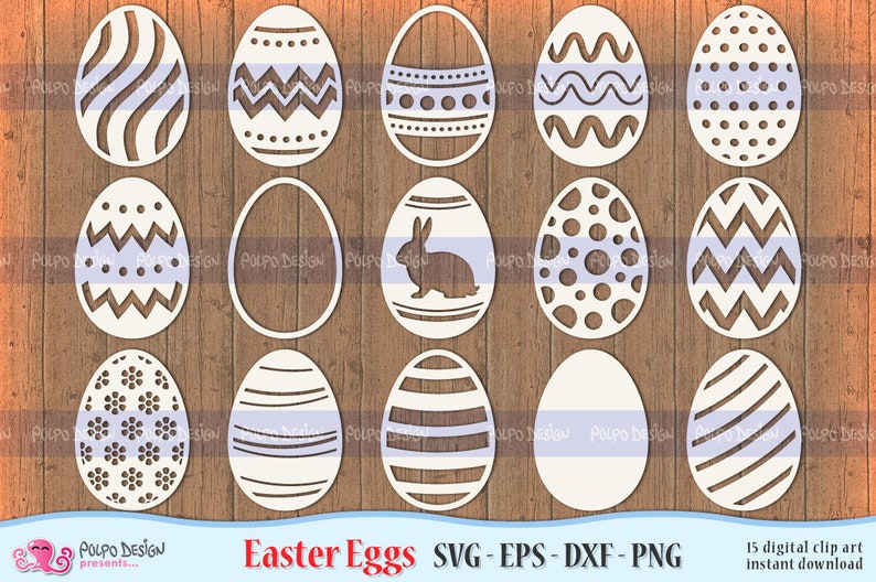 Easter Egg SVG Eps Dxf e Png. Vector file ideali per | Etsy