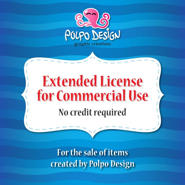 Extended Commercial use, no credit required License by Polpo Design.