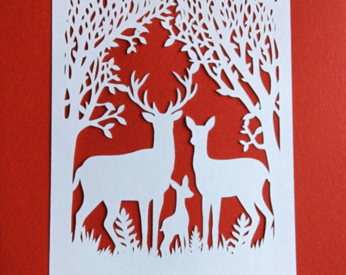 Deer Family SVG File, Deer SVG Cut File for Cricut, Mountains Svg, Deer ...