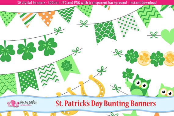 St Patrick S Day Bunting Banners Clipart St Patricks Clip Art