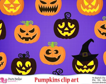 Pumpkins clipart. Halloween clip art, pumpkins clip art, autumn season, fall clipart, halloween images, pumpkin graphic, pumpkin moods.
