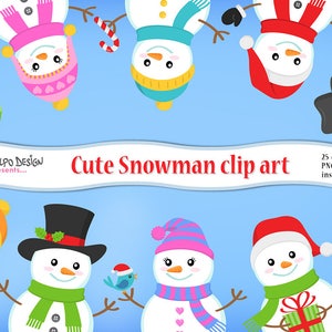 Snowman clipart. Snowman clip art. Christmas scrapbook, PNG snowmen clip art, winter clip art, snow clipart, snow clip art, digital snowman.