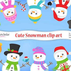 Snowman clipart. Snowman clip art. Christmas scrapbook, PNG snowmen clip art, winter clip art, snow clipart, snow clip art, digital snowman.