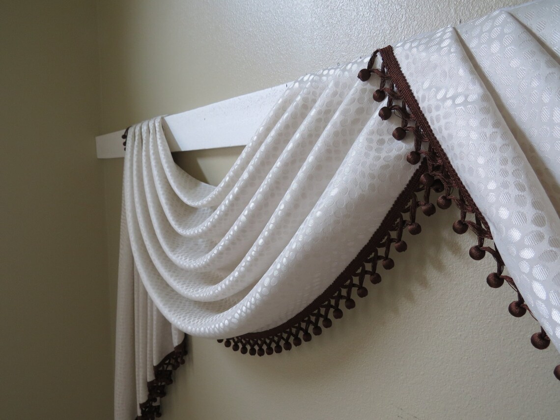 Ready to Be Shipped Traditional Swag and Jabot Valance Etsy