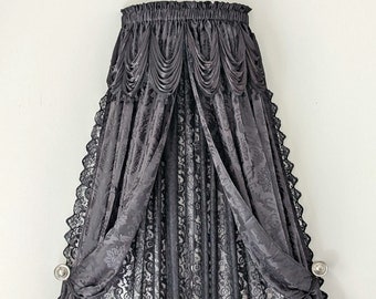 Gothic Noir Canopy. Halloween inspiration. Dark Princess decor.
