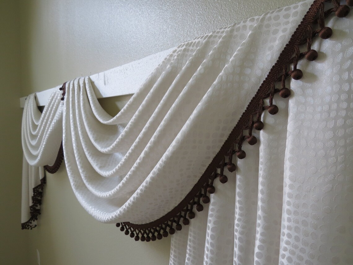 Ready to Be Shipped Traditional Swag and Jabot Valance Etsy