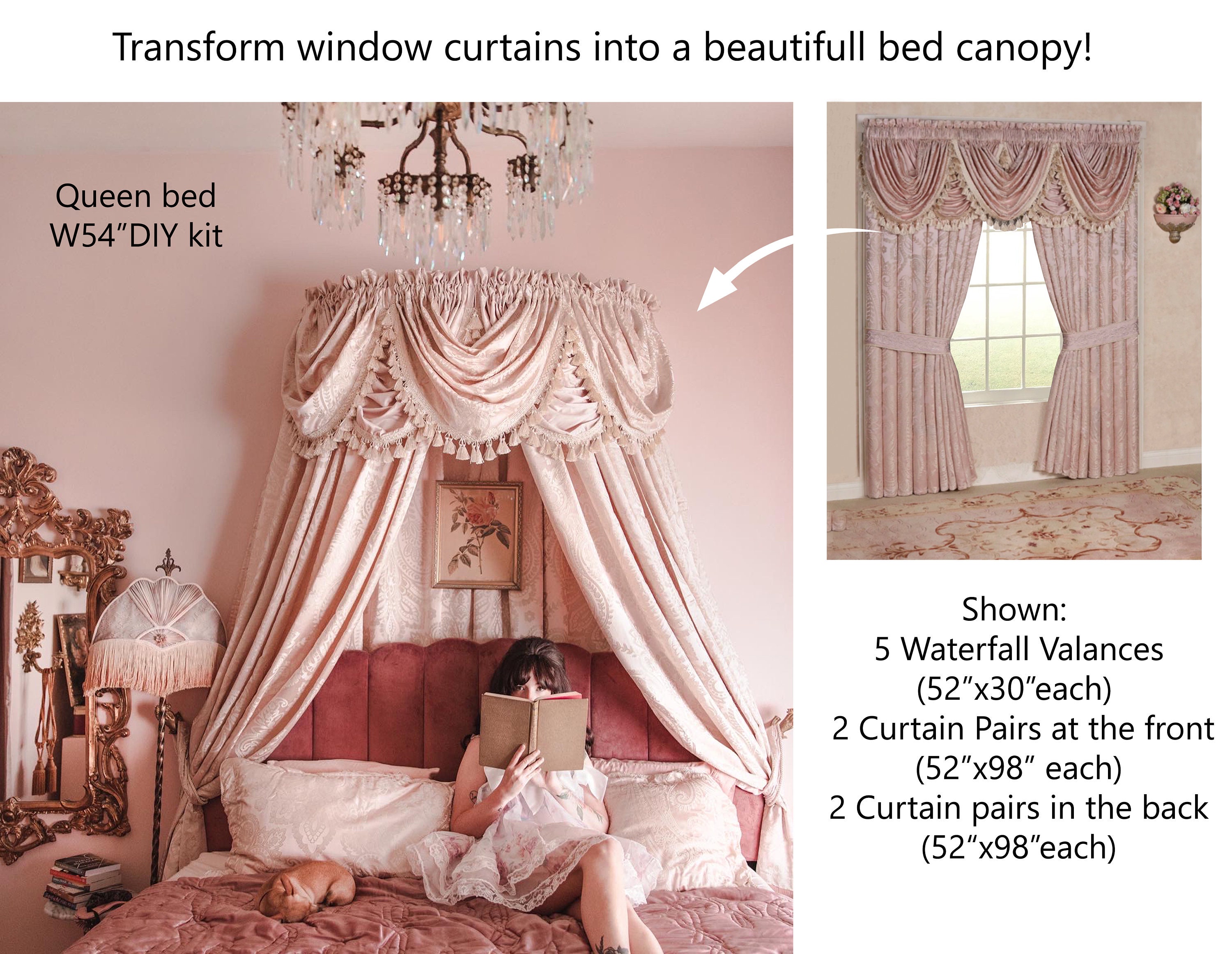 DIY Canopy Frame Kit for Curtains \u0026 Valances. - Etsy, image size:3000x2322