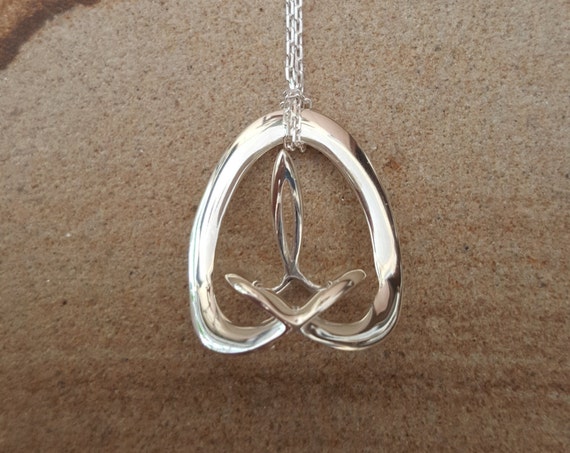 3d Music Necklace - "Kindle" - Original Sterling Silver Pendant - Fifth Octave Harmony - Techniflow Soundstill Series