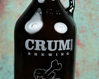 Custom Art HomeBrew Growler  Homebrew, , logo art, brew art, Beer Glass, Beer Gift, Beer Tools, Beer