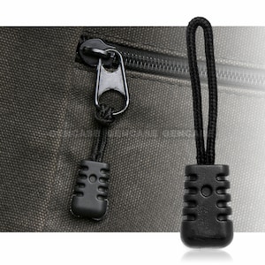 Paracord Lanyard Dragkedja Avdragare Svart - 64 mm Svart