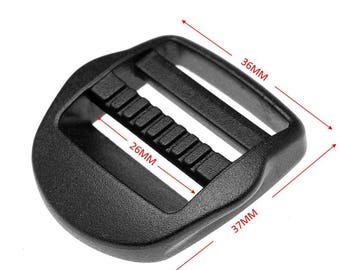 25mm Plastic Adjust Tri-Glide Buckles Adjustable Straps Webbing For Backpack, Bag, and Purse  (10 Pcs)