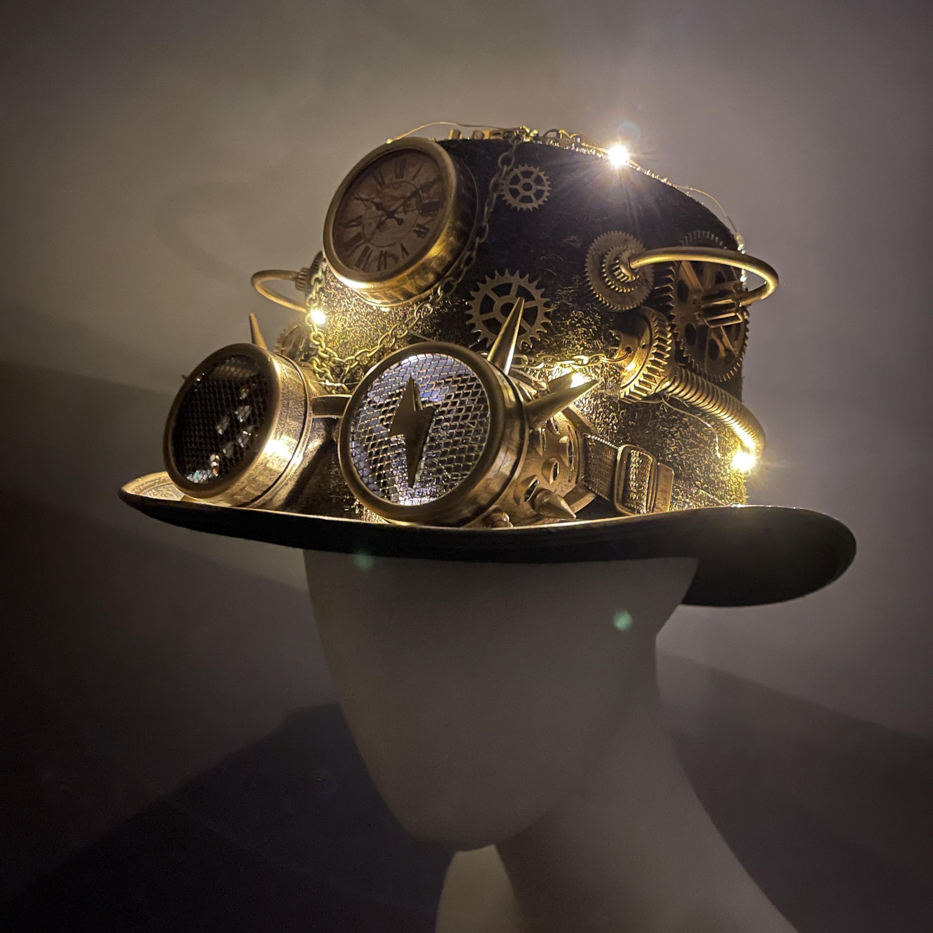 Metallic Gold Silver Steampunk Lightning Goggle Scientist  display picture 1