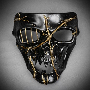 Skull Steampunk Mask Halloween Party Masquerade For Men and Women | Robot Skeleton Steampunk Pirate Halloween Costume Face Mask Cyberpunk