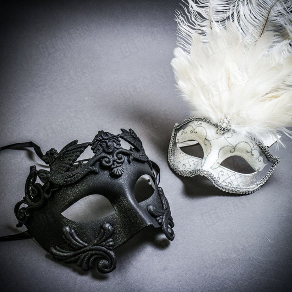 White Feather Eye Mask Masks Unisex White Feather Eye Mask Masks Unisex