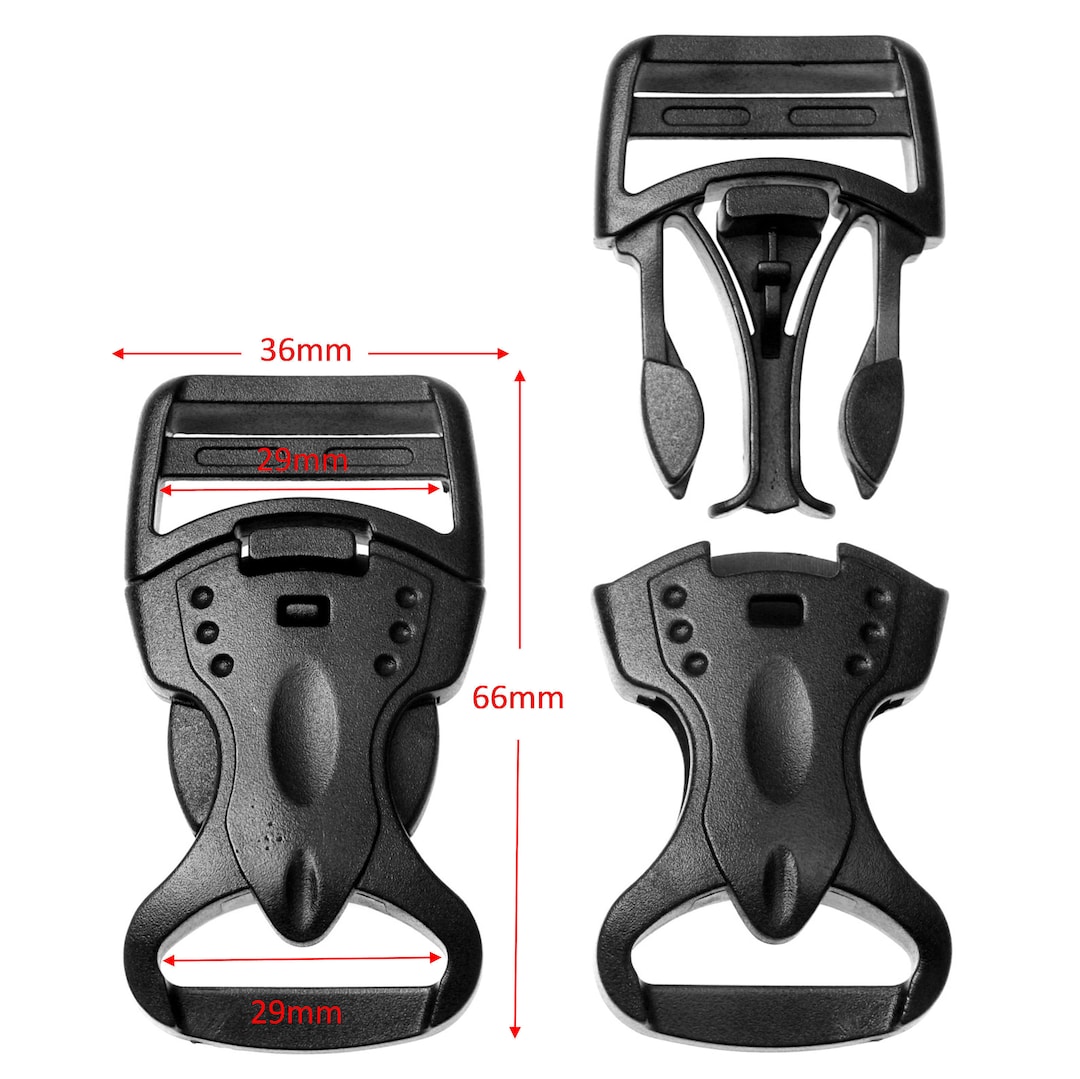 29mm Side Release Buckles V-tech W/ Single Adjust Buckle Plastic Fit 1 ...