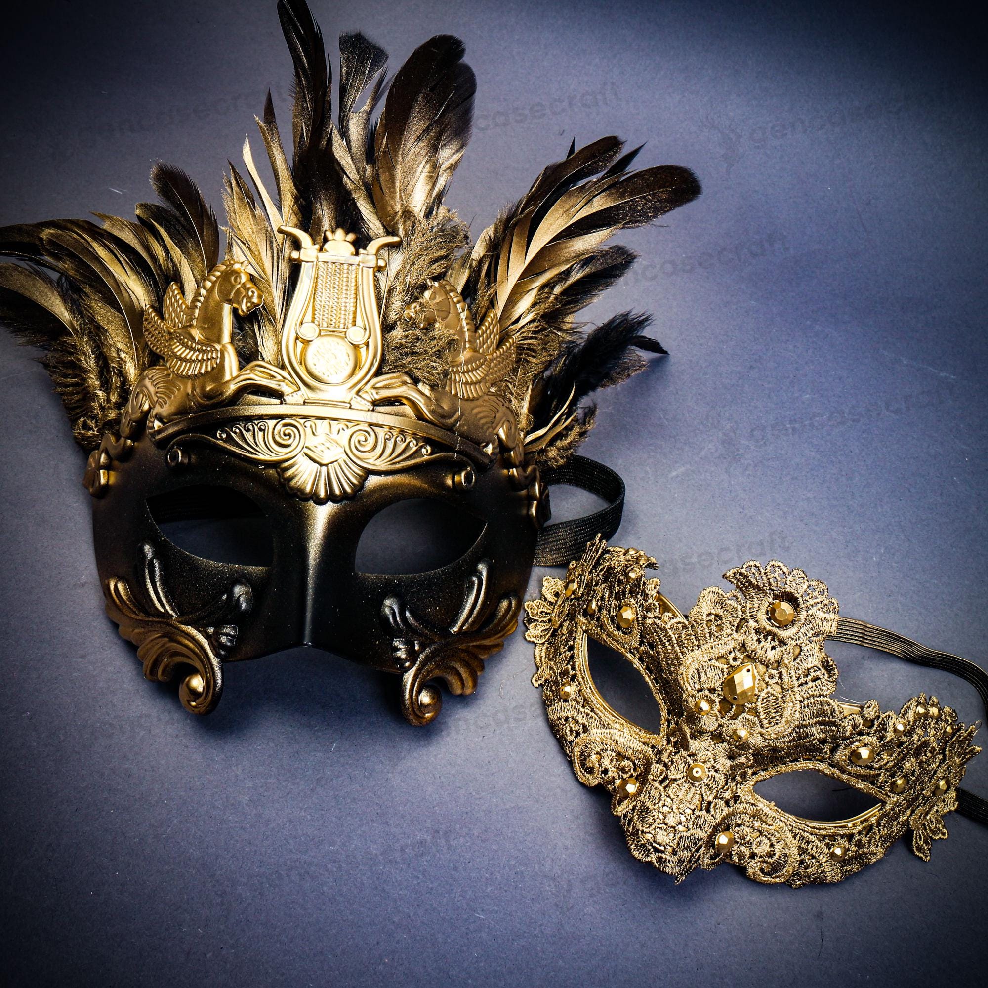 Zwart Venetiaans masker met kant voor vrouwen - - Vegaoo