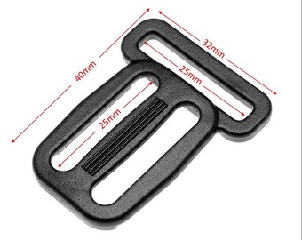 Slides Tri Glide - Plastic - 1 Inch - Black (1 PCS)