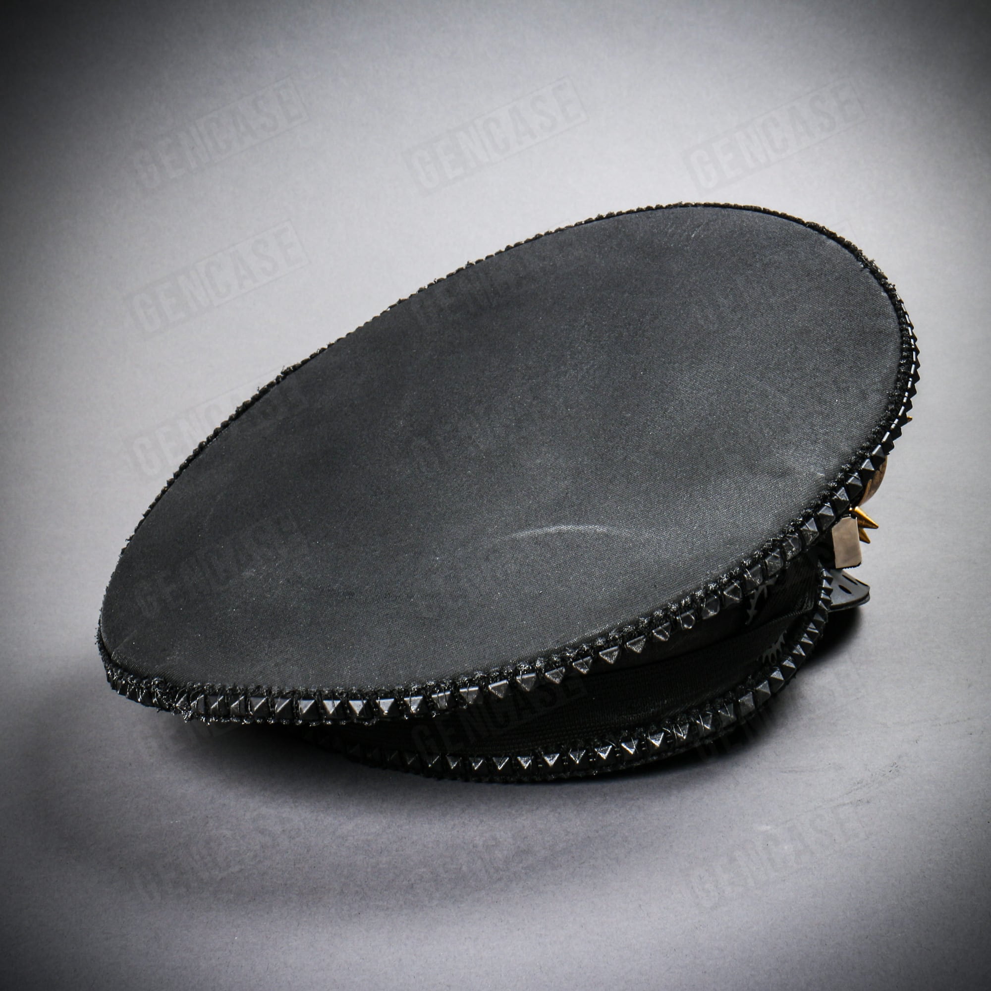 Black Gear-Embellished Spiked Military Steampunk Fisherman Hat Captain Hat Steampunk Spiked Gold | Masquerade Store main image 4