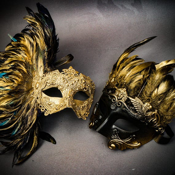 IYOU Women's Masquerade Mask Feather Mask Silver Carnival Masks - View #10