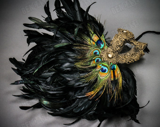 Black Gold Luxury Women Eye Mask Carnival Mardi Gas Masquerade