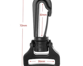 Ganchos de cierre a presión giratorios de plástico de 25mm, herrajes para hebillas, correas para mochila al aire libre, correas, piezas para bolsos, accesorios (10 uds)