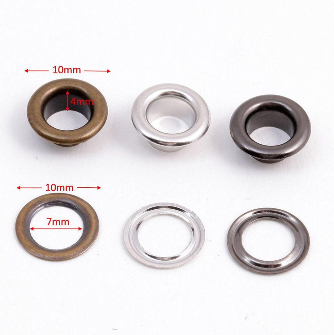 10 Count Gold, Silver, and Black 10mm Round Hollow Push Button Rivet ...