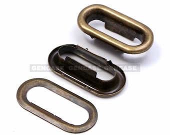 19mm Oval Ring Eyelet Grommets for Leather Purse, Jeans, Belt and More. (Various Color)