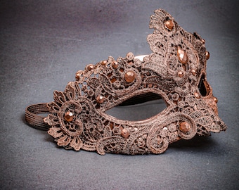 Gold Silver Elegant Lace Venetian Eye Mask Masquerade for Women, Princess Prom Ball Mardi Gras Wedding Party Mask Costume, Fancy Women Mask