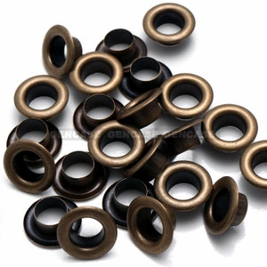 6mm Round Circle Eyelet Grommet with Washer Metal Various Color image 5