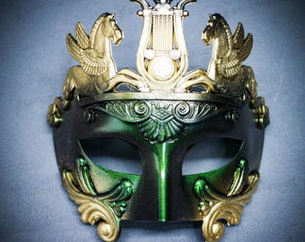 Phantom Der Oper Maske Für Herren – Halbmaske Im Venezianischen Stil Für Maskerade, Karneval, Halloween & Kostümpartys