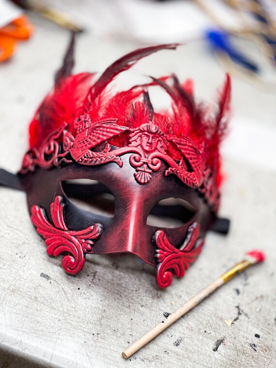 SILBER Halloween Maskerade Party Ball Maske | Venezianische griechische römische Kaiser Krieger Maske, Ball Männer Maskerade Gesichtsmaske Kostüm Karneval