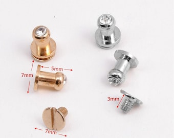 4mm Round Clear Crystal Rhinestone Rivets Stud Fastener Fashion Style, Clothing Design, DIY Craft Ideas (Various Color)