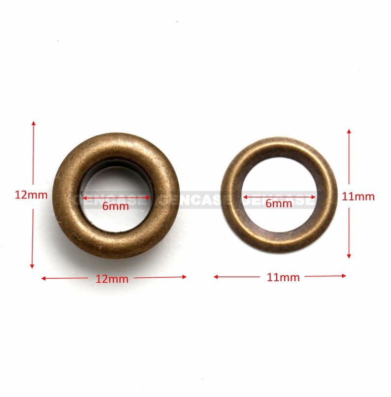 6mm Round Circle Eyelet Grommet with Washer Metal Various Color image 2