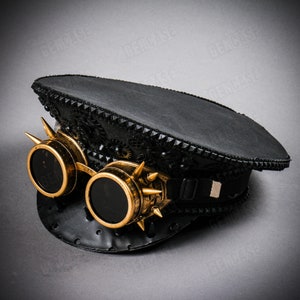 Hussar Black Military Hat With Brass Badges Details in 56,57
