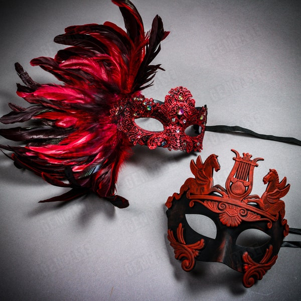 Red Masquerade Mask - Etsy