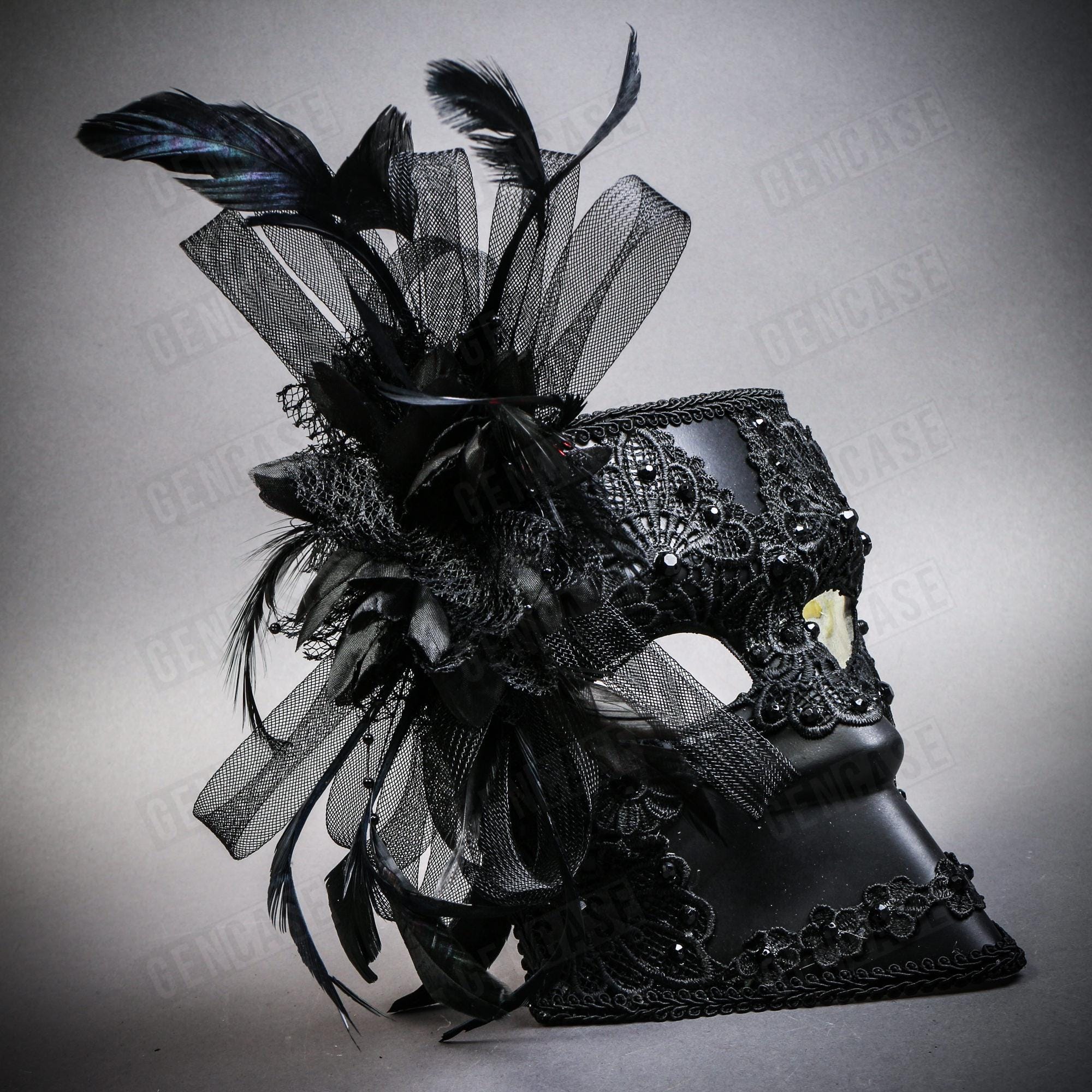 ベネチアンマスク　Bauta Ducale Black ベネチアンマスク Bauta Ducale Black Venetian Total Black | Papier