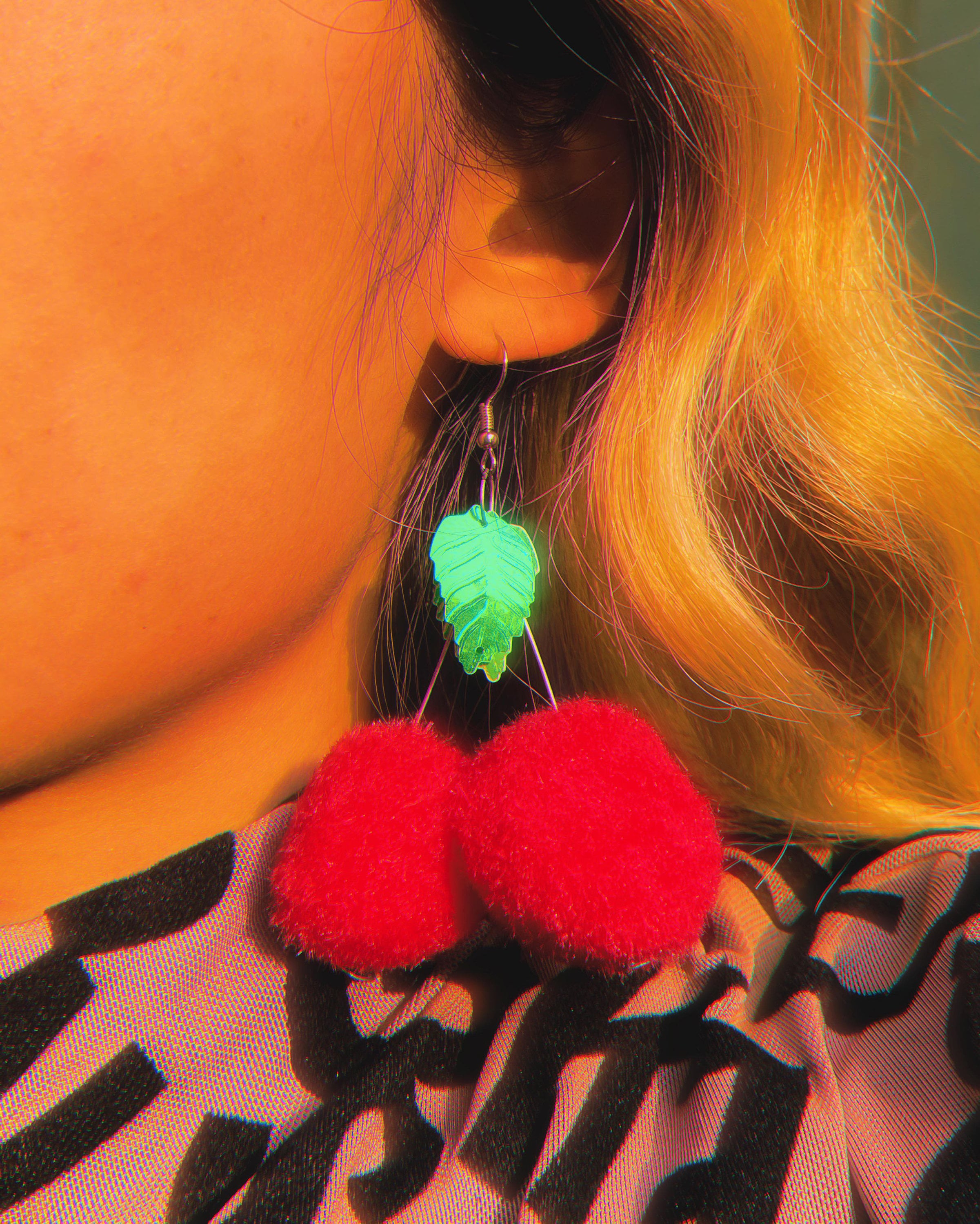 the MINI CHERRY BOMB earrings
