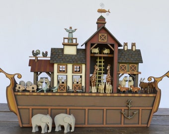 Handmade Wooden Noah&#39;s Ark