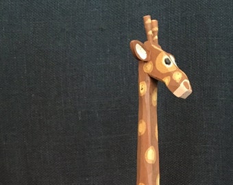 Hand Crafted Wooden Giraffe