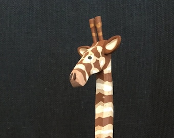 Wooden Giraffe Carving