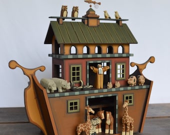 Hand Crafted Wooden Noah's Ark