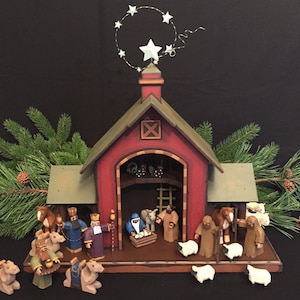 Wooden Nativity, Handmade Wood Nativity, Nativity set, Nativity Wood, Wooden Nativity Set image 5