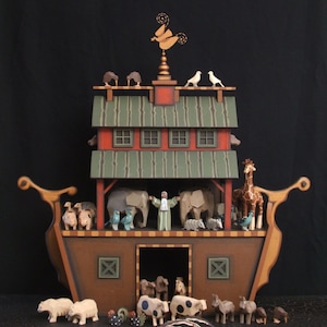 Handmade Wood Noah&#39;s Ark &quot;Barn Ark&quot;