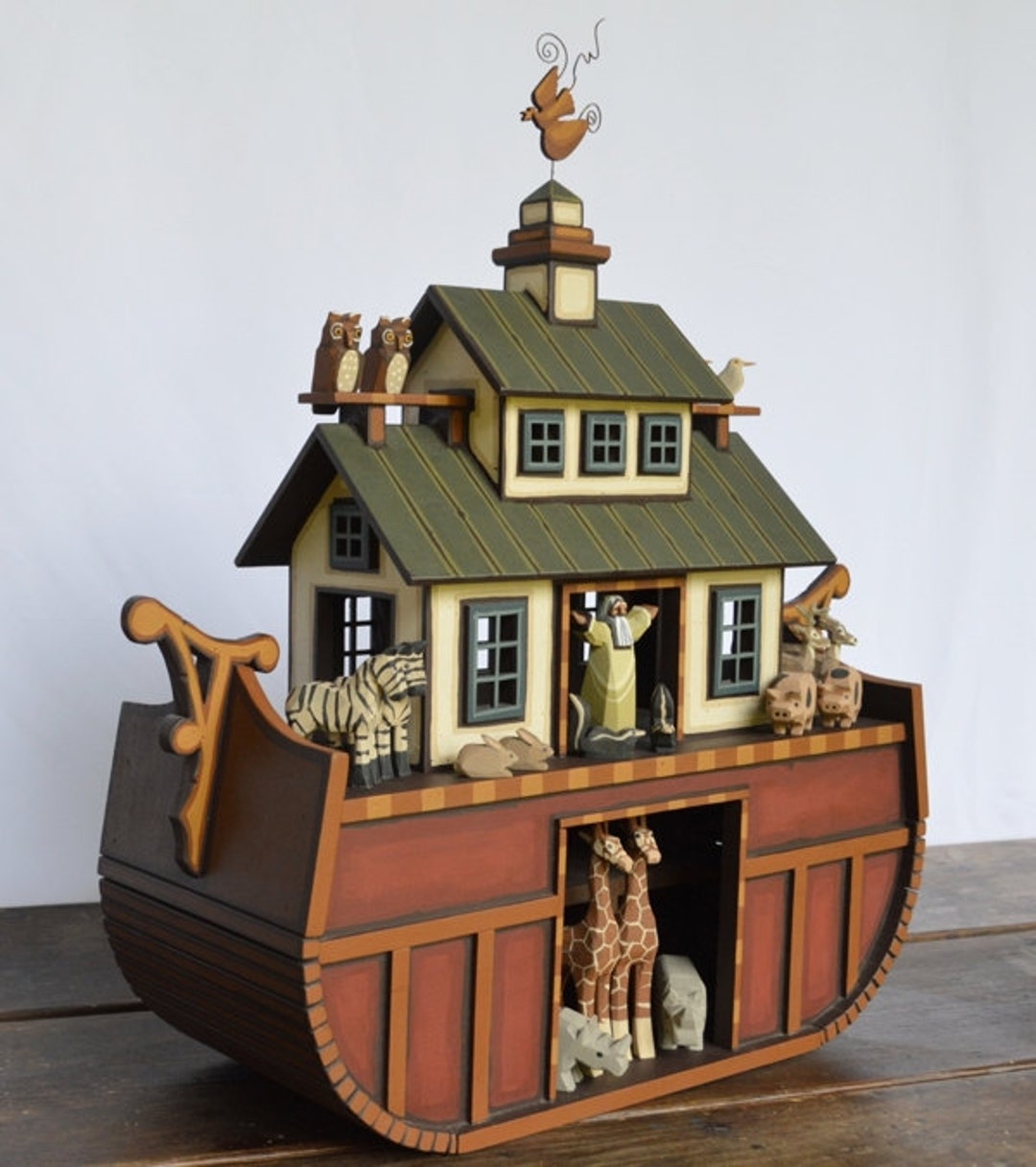 Wood Noah's Ark Hand Crafted - Etsy