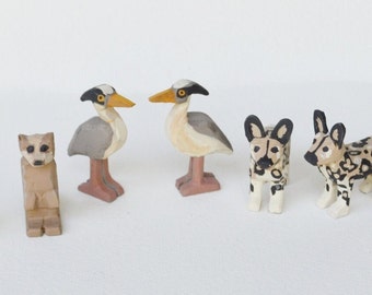 BRAND NEW ANIMALS 2021, Hand Carved Wooden Animals, Canadian Geese, Meerkats, Blue Heron, African Wild Dogs and Black Footed Ferrets