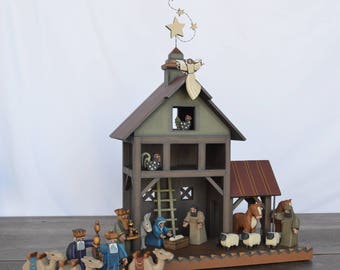 Nativity Set, Wooden Nativity