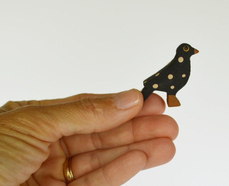 Animales de arca de madera tallada a mano aves populares | Etsy