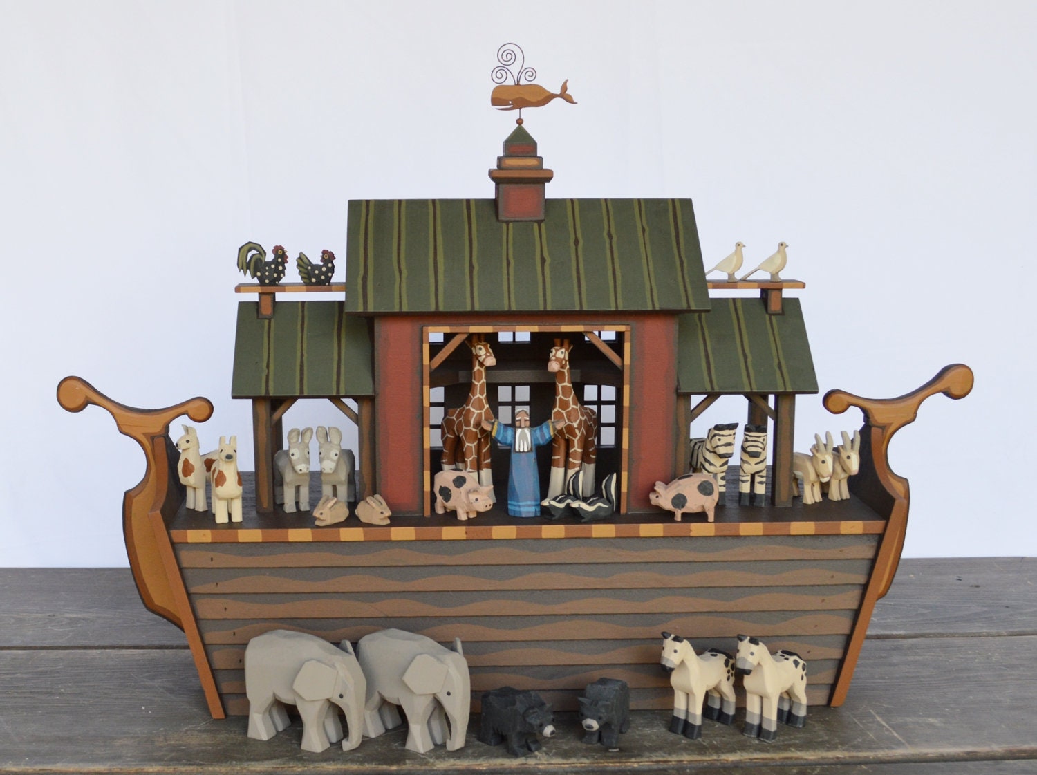 Handmade toy Noah’s Ark and wood animals bdtender.com