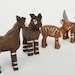 Hand Carved Wooden Animals, Okapi, Bongo, Elk, Oryx Pair - Etsy