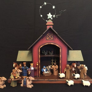 Wooden Nativity, Handmade Wood Nativity, Nativity set, Nativity Wood, Wooden Nativity Set image 7